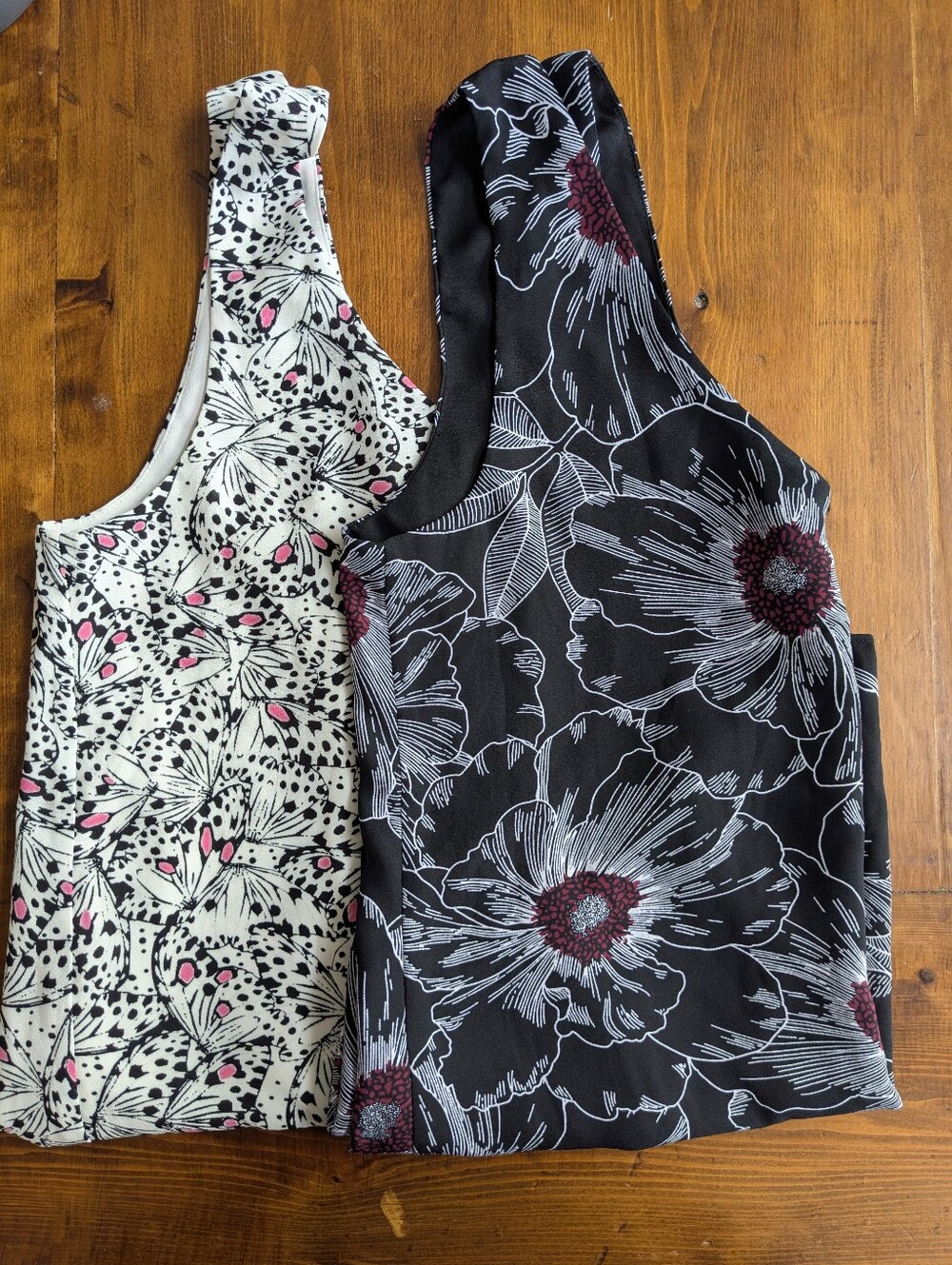 RW&CO. Two Printed Flowy Tank Tops